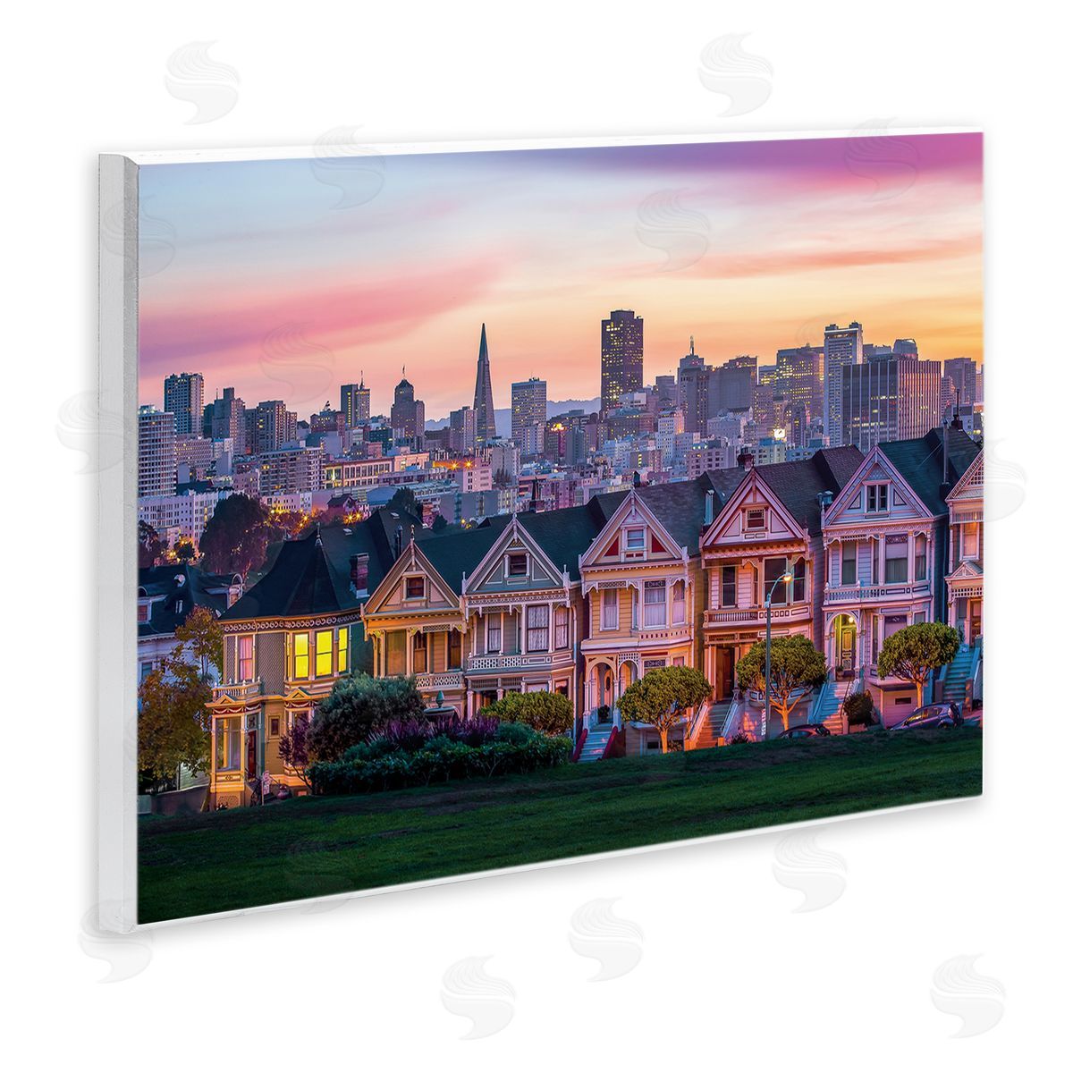 Dave Gordon San Francisco California Sunset Cityscape Architecture  Wall Plaque Art