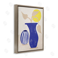 Stupell Studio | Blue Plant Vase Western Terracotta Yellow Sun