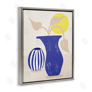 Stupell Studio | Blue Plant Vase Western Terracotta Yellow Sun