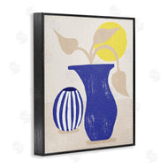 Stupell Studio | Blue Plant Vase Western Terracotta Yellow Sun