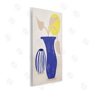 Stupell Studio | Blue Plant Vase Western Terracotta Yellow Sun