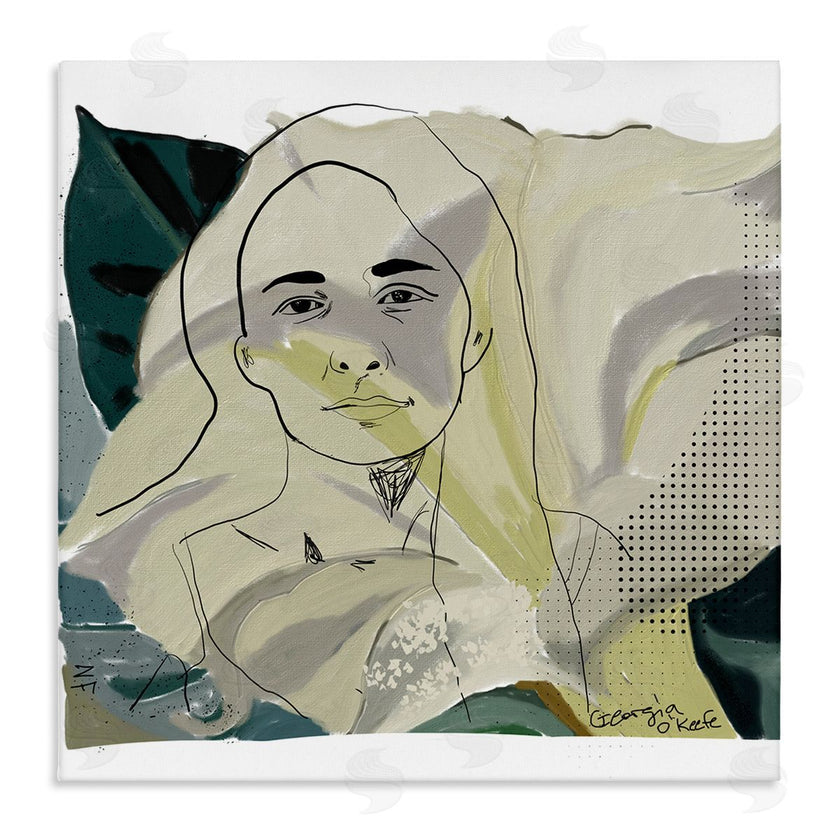 Nancy Ferrara | O'Keefe Artist Portrait Off-White Lily Floral
