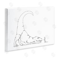 Ziwei Li | Dinosaur T-Rex and Boy Line Drawing Minimal