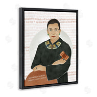 Ziwei Li | Judge Ginsburg With Gavel Over Abstract Pattern