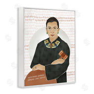 Ziwei Li | Judge Ginsburg With Gavel Over Abstract Pattern