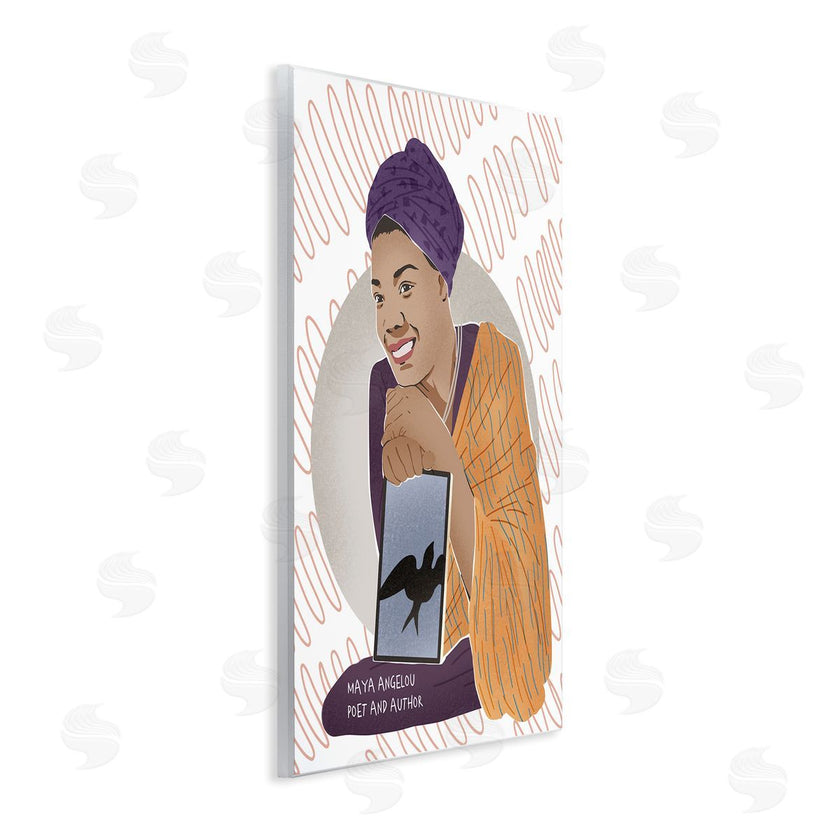 Ziwei Li | Maya With Book Over Pattern Female Literary Icon