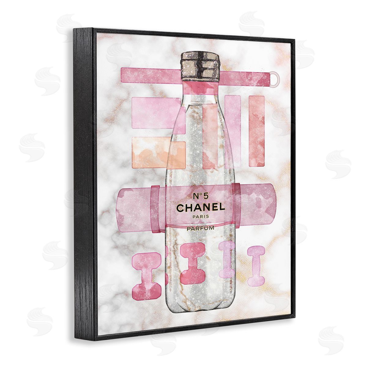 Ziwei Li Fashion Exercise Bottle Pink Home Sports Equipment Black Framed Giclee Wall Art