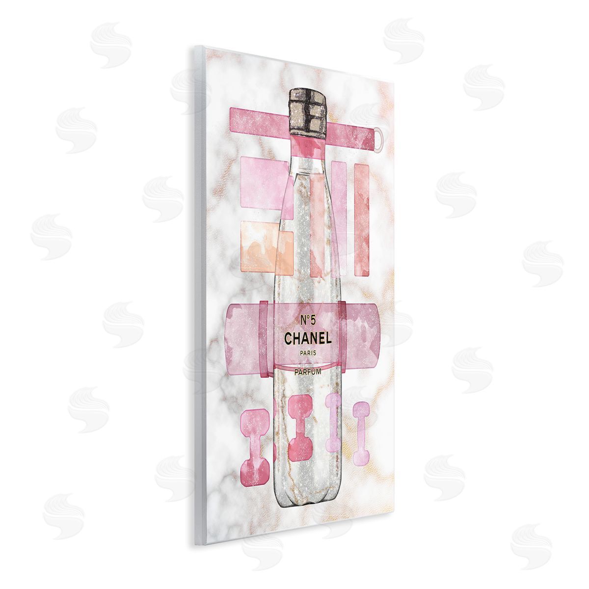 Ziwei Li Fashion Exercise Bottle Pink Home Sports Equipment Wall Plaque Art