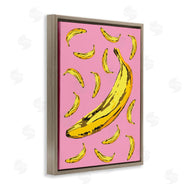 Ziwei Li | Ripe Bananas Whimsical Tropical Fruits Yellow Pink