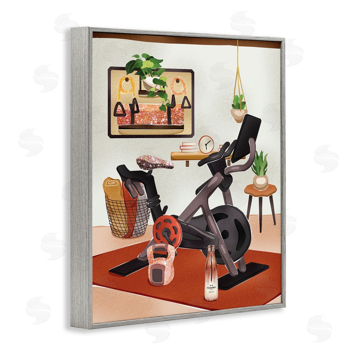 Ziwei Li Glam Fashion Home Exercise Equipment Modern Interior Gray Framed Giclee Wall Art
