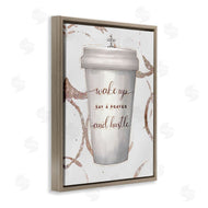 Ziwei Li | Wake Up Pray Hustle Phrase Coffee Cup Glam
