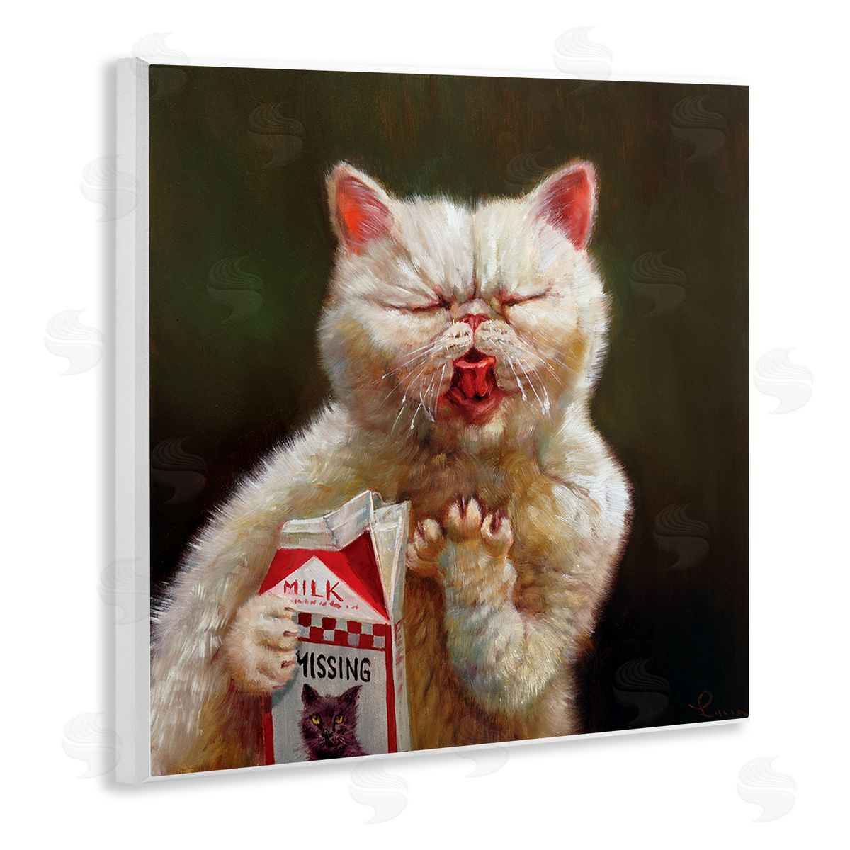Lucia Heffernan Missing Cat Milk Box Sour Face Family Pet Wall Plaque Art