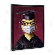 Lucia Heffernan | Duckling Bird Graduate Face Mask over Red