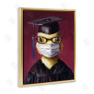 Lucia Heffernan | Duckling Bird Graduate Face Mask over Red