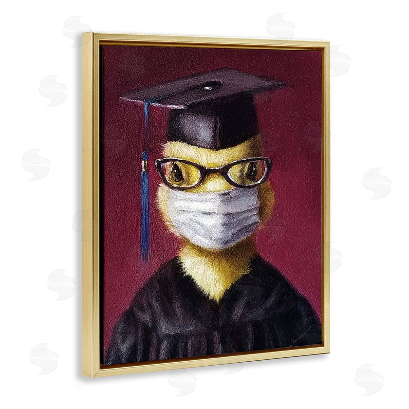 Lucia Heffernan | Duckling Bird Graduate Face Mask over Red