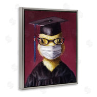 Lucia Heffernan | Duckling Bird Graduate Face Mask over Red