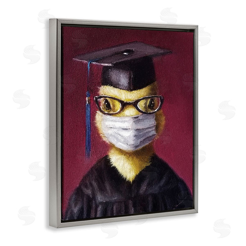 Lucia Heffernan | Duckling Bird Graduate Face Mask over Red
