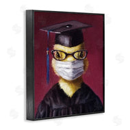Lucia Heffernan | Duckling Bird Graduate Face Mask over Red