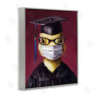 Lucia Heffernan | Duckling Bird Graduate Face Mask over Red