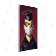 Lucia Heffernan | Duckling Bird Graduate Face Mask over Red
