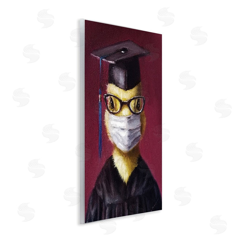 Lucia Heffernan | Duckling Bird Graduate Face Mask over Red