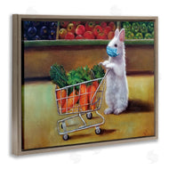 Lucia Heffernan | Bunny Rabbit Carrot Shopping Face Mask Detail