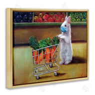 Lucia Heffernan | Bunny Rabbit Carrot Shopping Face Mask Detail