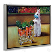 Lucia Heffernan | Bunny Rabbit Carrot Shopping Face Mask Detail