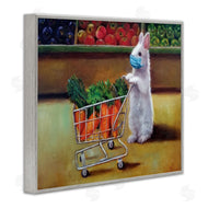 Lucia Heffernan | Bunny Rabbit Carrot Shopping Face Mask Detail