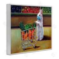 Lucia Heffernan | Bunny Rabbit Carrot Shopping Face Mask Detail
