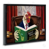Lucia Heffernan | Rooster Reading at Desk Social Distance Dummies