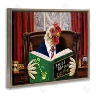 Lucia Heffernan | Rooster Reading at Desk Social Distance Dummies