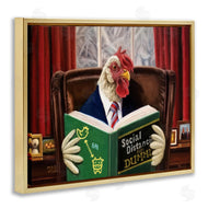 Lucia Heffernan | Rooster Reading at Desk Social Distance Dummies
