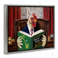 Lucia Heffernan | Rooster Reading at Desk Social Distance Dummies
