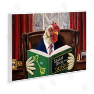 Lucia Heffernan | Rooster Reading at Desk Social Distance Dummies