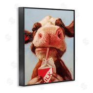 Lucia Heffernan | Baby Cow Milk Box Carton Farm Portrait