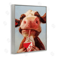 Lucia Heffernan | Baby Cow Milk Box Carton Farm Portrait