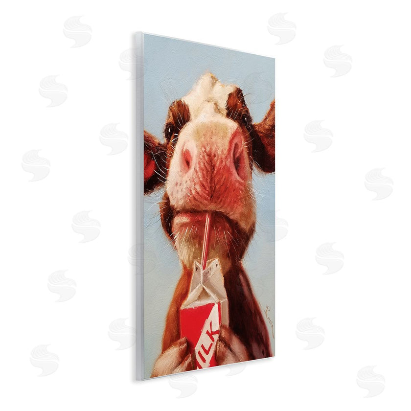Lucia Heffernan | Baby Cow Milk Box Carton Farm Portrait