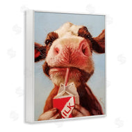 Lucia Heffernan | Baby Cow Milk Box Carton Farm Portrait