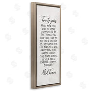 Stupell Studio | Twenty Years Twain Literary Quote