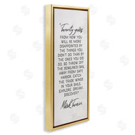 Stupell Studio | Twenty Years Twain Literary Quote
