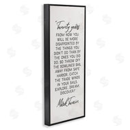 Stupell Studio | Twenty Years Twain Literary Quote