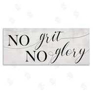 Stupell Studio | No Grit No Glory Phrase Charming Cursive Script