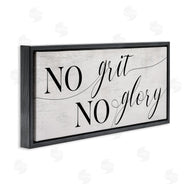 Stupell Studio | No Grit No Glory Phrase Charming Cursive Script