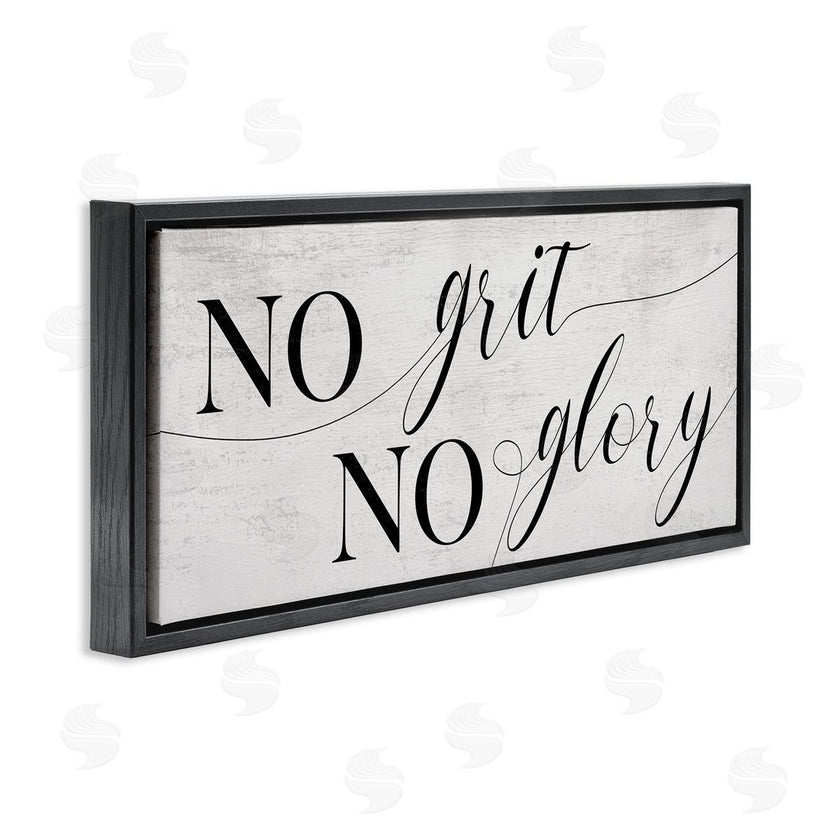 Stupell Studio | No Grit No Glory Phrase Charming Cursive Script