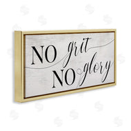 Stupell Studio | No Grit No Glory Phrase Charming Cursive Script