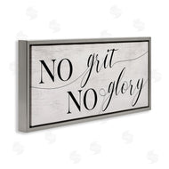 Stupell Studio | No Grit No Glory Phrase Charming Cursive Script