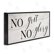 Stupell Studio | No Grit No Glory Phrase Charming Cursive Script