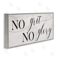 Stupell Studio | No Grit No Glory Phrase Charming Cursive Script