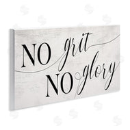 Stupell Studio | No Grit No Glory Phrase Charming Cursive Script